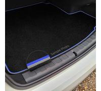 To fit Volkswagen ID.3 1ST (2019+) Tailored Black Carpet Boot Mat + Blue & Grey Dual Trim (Upper floor of the boot)