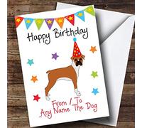 to from Dog Boxer Personalised Birthday Card | Birthday Card | Pet Birthday Card