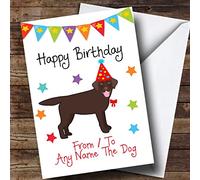 to from Dog Chocolate Labrador Personalised Birthday Card | Birthday Card | Pet Birthday Card