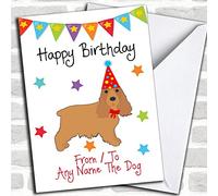 to from Dog Cocker Spaniel Customised Birthday Greetings Card- Birthday Cards/Pet Birthday Cards | Birthday Card | Pet Birthday Card