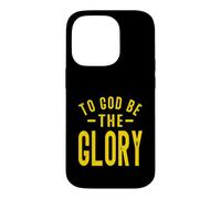 To God Be The Glory Golden Yellow Christian Distressed Style Case for iPhone 14 Pro
