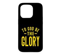To God Be The Glory Golden Yellow Christian Distressed Style Case for iPhone 15 Pro