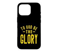 To God Be The Glory Golden Yellow Christian Distressed Style Case for iPhone 16 Pro