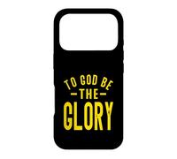 To God Be The Glory Golden Yellow Christian Distressed Style Case for iPhone 17 Pro