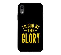 To God Be The Glory Golden Yellow Christian Distressed Style Case for iPhone XR