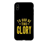 To God Be The Glory Golden Yellow Christian Distressed Style Case for iPhone XS Max
