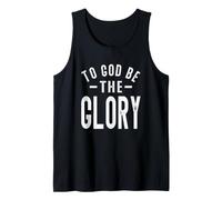 to God Be The Glory Inspirational Christian Distressed Style Tank Top