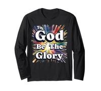 to God Be The Glory : Multi Colored Rays Long Sleeve T-Shirt