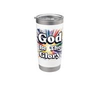 to God Be The Glory : Multi Colored Rays Stainless Steel Insulated Tumbler