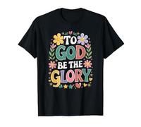 to God Be The Glory Value Graphic T-Shirt, Men, Black, S