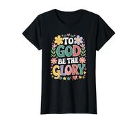 to God Be The Glory Value Graphic T-Shirt, Women, Black, S