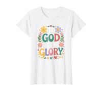 to God Be The Glory Value Graphic T-Shirt, Women, White, S