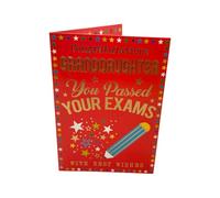 To Granddaughter You Passed Your Exam Multi Stars Design Congratulations Card