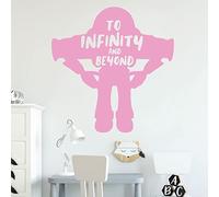 to Infinity and Beyond - Buzz Lightyear - Toy Story Inspired Decal Wall Sticker [Large] [Pink]
