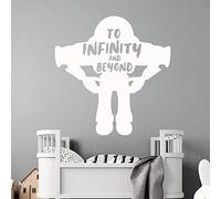 to Infinity and Beyond - Buzz Lightyear - Toy Story Inspired Decal Wall Sticker [XLarge] [White]