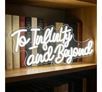 to Infinity and Beyond Neon Light Sign, Led Neon Signs for Wall Decor, Anime Neon Lights Dimmable for Bedroom Men Cave Party Decor, Birthday Gifts for Boys and Girls