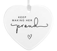To Let Her Always Be Proud of You Memorial Acrylic Pendant,Hanging Hearts Gifts, A condolence Gift Honouring the Passing of A mother/Grandmother A Token of Remembrance and Solace