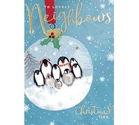 To Lovely Neighbours Fun Hand-Finished Christmas Card Family Xmas Cards SMF035