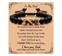 To Mens Gifts Bracelet for Dad Son My Man Boyfriend Husband Brother Grandson Grandpa Bonus Dad Nephew Uncle Birthday Father's Day Anniversary Graduation Christmas Gifts for Him Tiger Eye Mens Bracelet