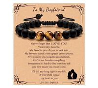 To Mens Gifts Bracelet for Dad Son My Man Boyfriend Husband Brother Grandson Grandpa Bonus Dad Nephew Uncle Birthday Father's Day Anniversary Graduation Christmas Gifts for Him Tiger Eye Mens Bracelet