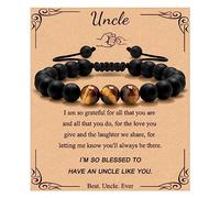 To Mens Gifts Bracelet for Dad Son My Man Boyfriend Husband Brother Grandson Grandpa Bonus Dad Nephew Uncle Birthday Father's Day Anniversary Graduation Christmas Gifts for Him Tiger Eye Mens Bracelet
