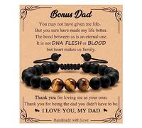 To Mens Gifts Bracelet for Dad Son My Man Boyfriend Husband Brother Grandson Grandpa Bonus Dad Nephew Uncle Birthday Father's Day Anniversary Graduation Christmas Gifts for Him Tiger Eye Mens Bracelet