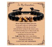 To Mens Gifts Bracelet for Dad Son My Man Boyfriend Husband Brother Grandson Grandpa Bonus Dad Nephew Uncle Birthday Father's Day Anniversary Graduation Christmas Gifts for Him Tiger Eye Mens Bracelet