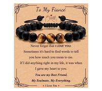 To Mens Gifts Bracelet for Dad Son My Man Boyfriend Husband Brother Grandson Grandpa Bonus Dad Nephew Uncle Birthday Father's Day Anniversary Graduation Christmas Gifts for Him Tiger Eye Mens Bracelet