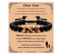 To Mens Gifts Bracelet for Dad Son My Man Boyfriend Husband Brother Grandson Grandpa Bonus Dad Nephew Uncle Birthday Father's Day Anniversary Graduation Christmas Gifts for Him Tiger Eye Mens Bracelet