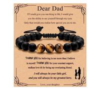 To Mens Gifts Bracelet for Dad Son My Man Boyfriend Husband Brother Grandson Grandpa Bonus Dad Nephew Uncle Birthday Father's Day Anniversary Graduation Christmas Gifts for Him Tiger Eye Mens Bracelet