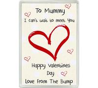 To Mummy Can't Wait To Meet You Happy Valentines Day Love From The Bump Jumbo Fridge Magnet Gift 420