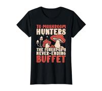 to Mushroom Hunters, The Forest is A Never-Ending Buffet Value Graphic T-Shirt, Women, Black, S