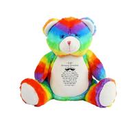 To My Amazing Grandad, Worlds Best Grandad Gift, Soft Toys, Teddy Bear. (Rainbow Bear)