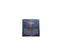 To My Amazing Mom Pendant Necklace, Mama Big Letters Red Heart Black Personalized Minimalism Gifts Jewelry For Women, XL, Metal, No Gemstone