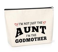 to My Aunt Gift Cosmetic Bag Aunt Gifts from Niece Thank You Gift for Auntie Religious Baptism Gift Godmother Appreciation Gift Makeup Bag Funny Auntie Birthday Gift Mothers Day Present for Auntie