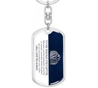 To My Badass Daughter Keepsake Straighten Your Crown Keychain | Daughter Gifts From Mom Dad Dog Tag, Silver, Large