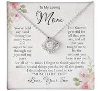 To My Beautiful Mom Necklace, Gift For Mom From Daughter, Meaningful Gifts For Mother, Birthday Gifts for Mom from Daughter or Son Christmas Presents For Mom Best Mom Ever Happy Birthday Necklace