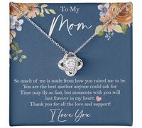 To My Beautiful Mom Necklace, Gift For Mom From Daughter, Meaningful Gifts For Mother, Birthday Gifts for Mom from Daughter or Son Christmas Presents For Mom Best Mom Ever Happy Birthday Necklace