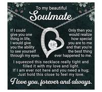 To My Beautiful Wife Necklace Hot Doe Forever Love Jewelry From Husband For Beautiful Women, Stainless Steel, Cubic Zirconia