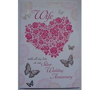To My Beautiful Wife On Our Silver Anniversary Large Card