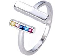 to My Best Friend - Thick & Thin Ring, Mother Daughter Thick and Thin Ring, Love Between is Everlasting, S925 Sterling Silver Adjustable Christmas Birthday Jewellery Gift for Women Girls (Color,8-10)
