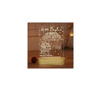 to My Bestie Gifts,3D Illusion Lamp I Love You Friends Night Light for Best Friend Sister Girls Women BFF Birthday Holiday Friendship Gift, Soft Warm