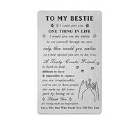 to My Bestie Gifts - Friend Gifts for Women - Bestie Birthday Wedding Engraved Wallet Card Gifts