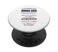 To My Bonus Dad Stepdad Daughter emotional father's day men PopSockets Adhesive PopGrip