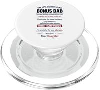 To My Bonus Dad Stepdad Daughter emotional father's day men PopSockets PopGrip for MagSafe