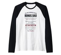 to My Bonus Dad Stepdad Daughter Emotional Father's Day Men Raglan Baseball Tee