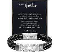 (To My Brother(Black White), 21CM) 2025 NEW Knot Bracelet Gifts for Men Stainless Steel Bracelets Love You Forever