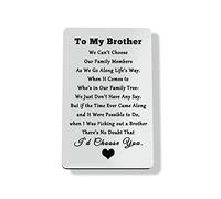 To My Brother Gifts Brother Engraved Wallet Card Brother Gift from Sister Brother Big Brother Little Brother Brothers in Law Christmas Birthday Gifts for Brother Gift from Sister Brother