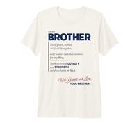 to My Brother Loyalty Strength Back Support Keepsake Premium T-Shirt