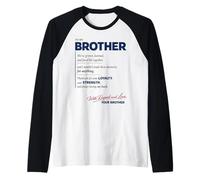 to My Brother Loyalty Strength Back Support Keepsake Raglan Baseball Tee